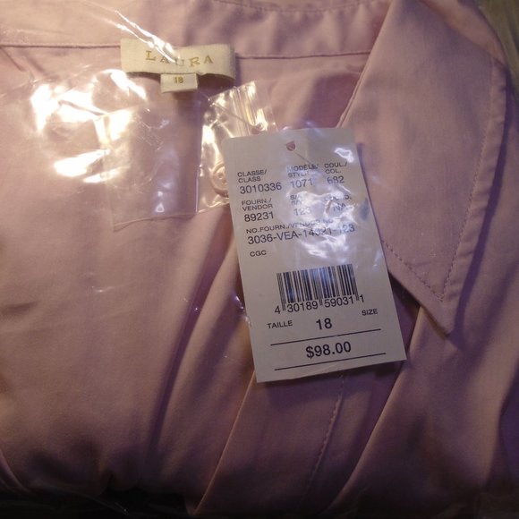 NWT Ruched Gathered button Down Button up Classic fitted tailored dress shirt - Picture 7 of 7